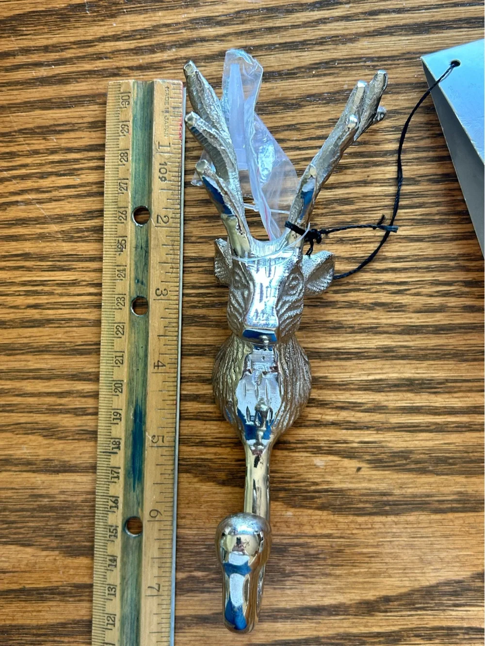 Broyhill NWT Silver Cast Deer Antler Wall Hook Lightweight